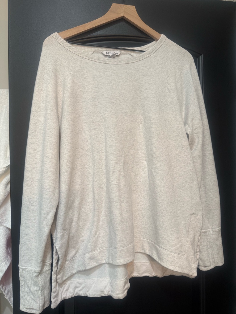Athleta light grey Lightweight Pullover Sweatshirt tunic